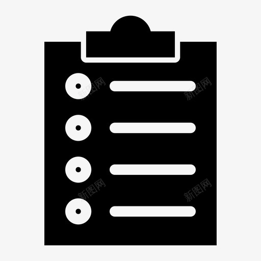 项目符号列表剪贴板文档图标svg_新图网 https://ixintu.com 剪贴板 文件 文档 项目符号列表