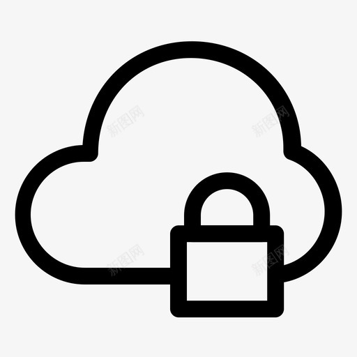 云锁安全防护图标svg_新图网 https://ixintu.com 云锁 安全 防护