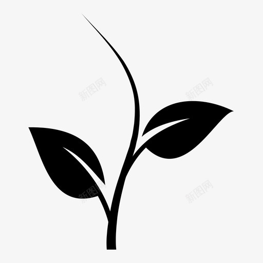 植物叶子茶叶图标svg_新图网 https://ixintu.com 叶子 植物 茶叶