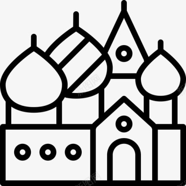 克里姆林宫大教堂莫斯科图标图标