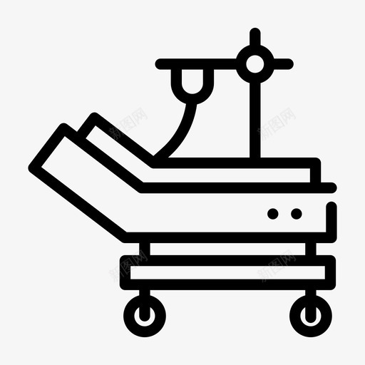 病床轮床卫生图标svg_新图网 https://ixintu.com 医院 卫生 病床 轮床