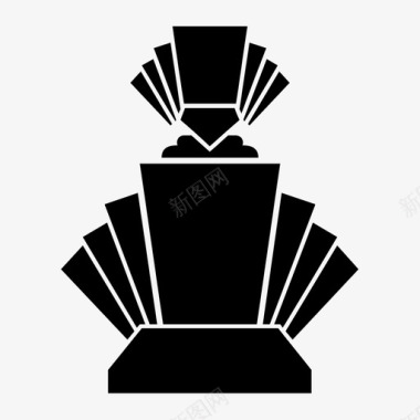一瓶香水香水美容图标图标