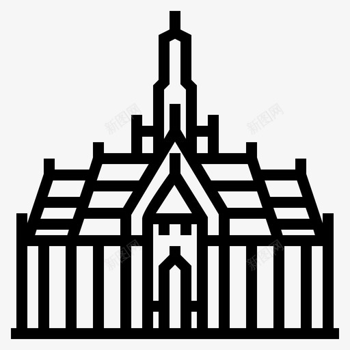 泰国曼谷地标图标svg_新图网 https://ixintu.com 东南亚 亚洲国家地标 地标 曼谷 沃特 泰国