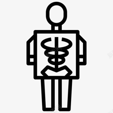 X光身体人体图标图标