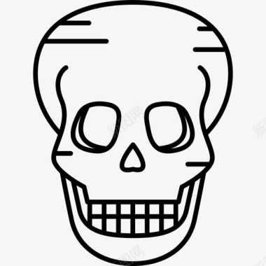 人类头骨人体部分黑色图标图标