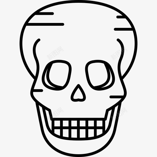 人类头骨人体部分黑色图标svg_新图网 https://ixintu.com 人体部分 人类头骨 黑色