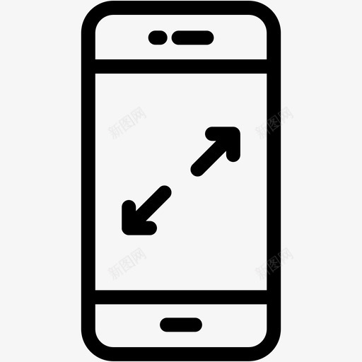 全屏手机设备图标svg_新图网 https://ixintu.com 全屏 手机 智能手机 智能手机vol3 设备