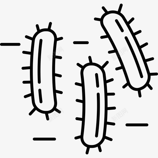 三种细菌人体部分黑色图标svg_新图网 https://ixintu.com 三种细菌 人体部分 黑色