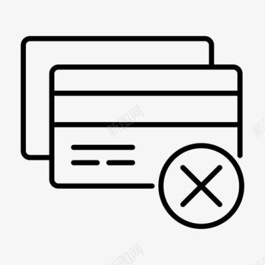 拒付商务信用卡图标图标