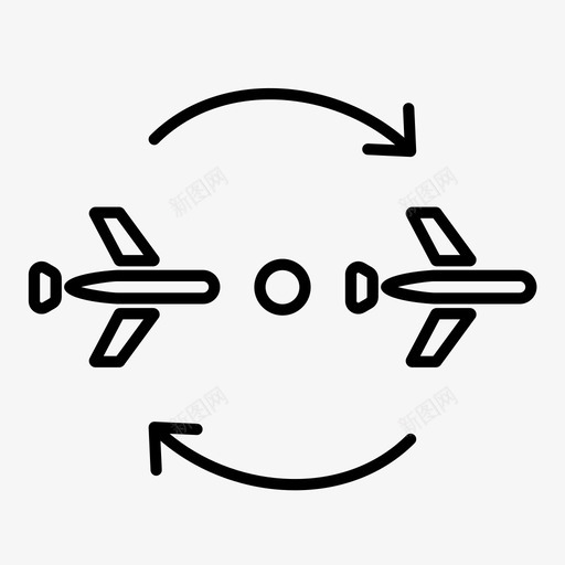 接送机场换乘图标svg_新图网 https://ixintu.com 换乘 接送 机场 飞机