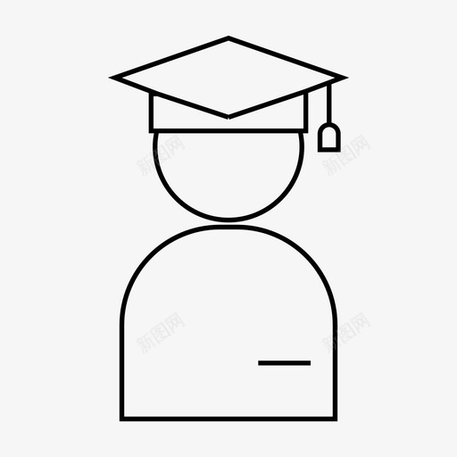 学生大学研究生图标svg_新图网 https://ixintu.com 大学 学校 学生 毕业 研究生