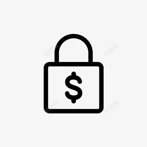 锁钱锁安全图标svg_新图网 https://ixintu.com 安全 工具 钱锁 锁