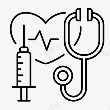 医生健康心脏图标图标
