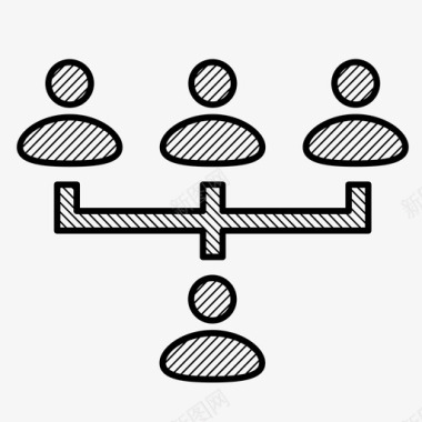 层次结构管理网络图标图标
