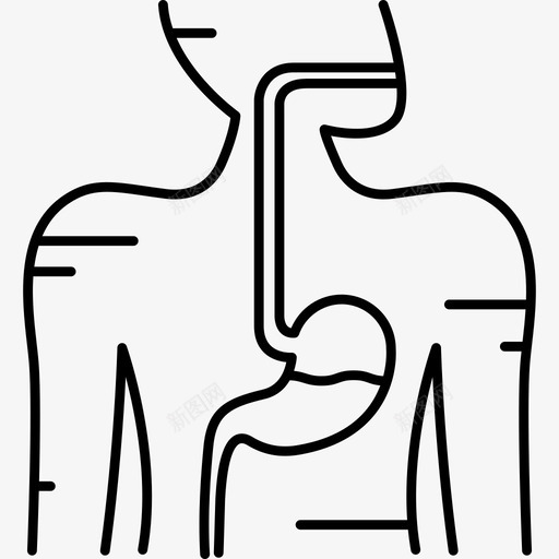 消化系统人体部分黑色图标svg_新图网 https://ixintu.com 人体部分 消化系统 黑色