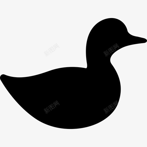 鸭子面朝右动物动物的轮廓图标svg_新图网 https://ixintu.com 动物 动物的轮廓 鸭子面朝右