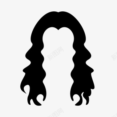 女性头发女性假发图标图标