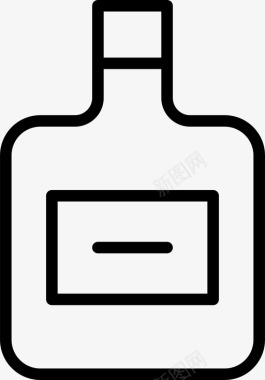 白兰地酒瓶子图标图标