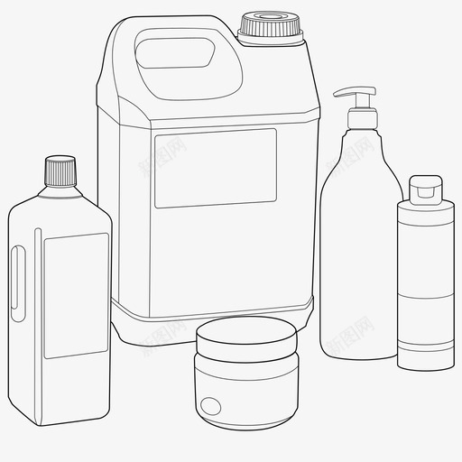 瓶子美容奶油图标svg_新图网 https://ixintu.com 包装 化妆品 奶油 瓶子 美容