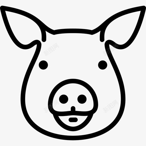猪头动物群直系图标svg_新图网 https://ixintu.com 动物群 猪头 直系