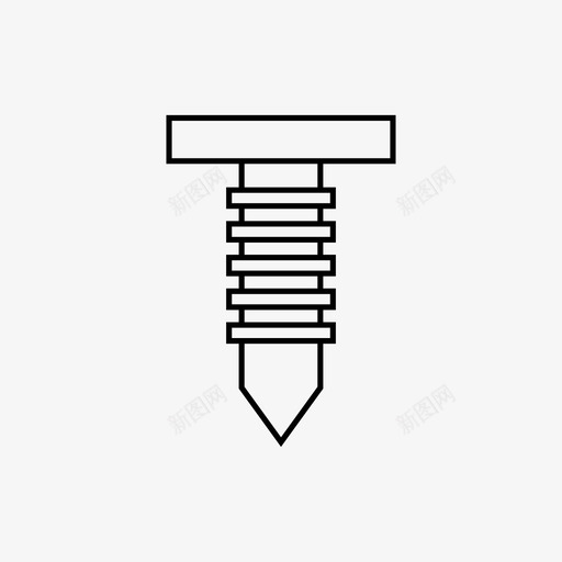 铁制金属工具螺丝图标svg_新图网 https://ixintu.com 铁制金属工具螺丝