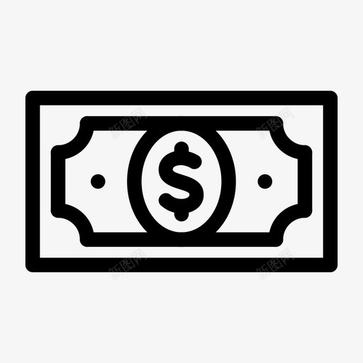 美元钞票现金货币图标svg_新图网 https://ixintu.com 现金 美元钞票 货币 银行和金融