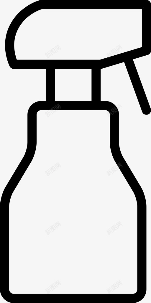 瓶清洁剂消毒剂图标svg_新图网 https://ixintu.com 喷嘴 喷射器 喷雾器 实用薄 消毒剂 清洁剂 瓶