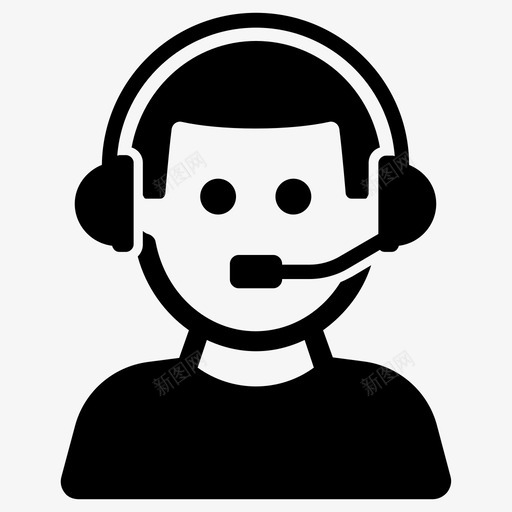 呼叫中心客服耳机图标svg_新图网 https://ixintu.com 呼叫中心 客服 支持 耳机 表情表情笑脸