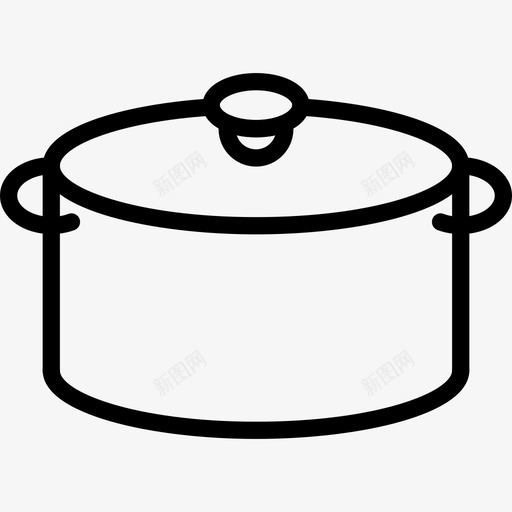 砂锅厨房厨房用具图标svg_新图网 https://ixintu.com 厨房 厨房用具 砂锅 锅