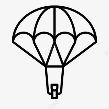 降落伞坠落跳伞图标图标