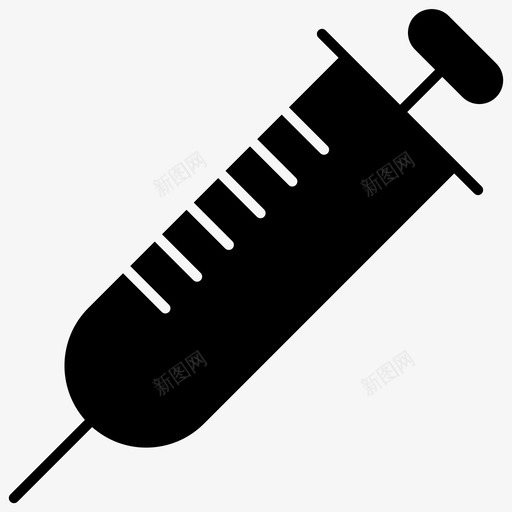 注射器疫苗固体药物图标svg_新图网 https://ixintu.com 固体药物 注射器 疫苗