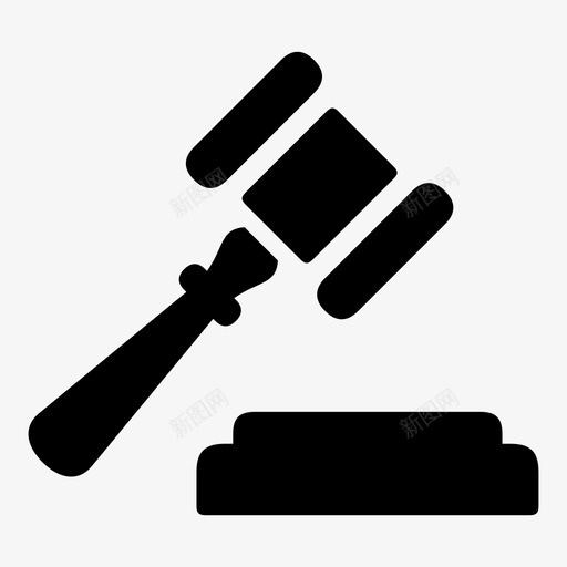 木槌拍卖金融图标svg_新图网 https://ixintu.com 判决 拍卖 木槌 法律 金融 锤子