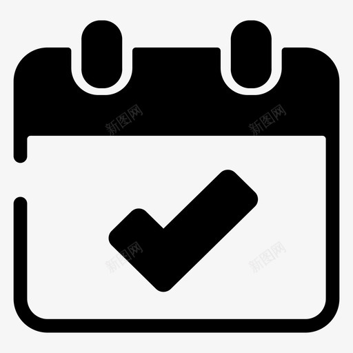 约会日历日期图标svg_新图网 https://ixintu.com 2000个简单实心图标 事件 日历 日期 日程表 约会