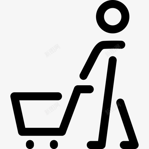 男人购物人的生活线性的图标svg_新图网 https://ixintu.com 人的生活 男人购物 线性的