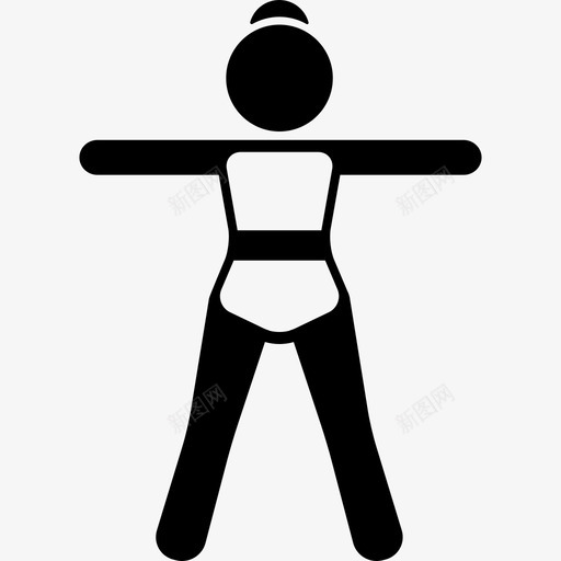女人站起来伸展胳膊和腿运动瑜伽图标svg_新图网 https://ixintu.com 女人站起来伸展胳膊和腿 瑜伽 运动