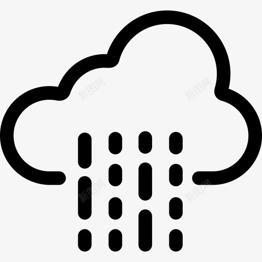 有雨的云天气水图标svg_新图网 https://ixintu.com 天气 有雨的云 水