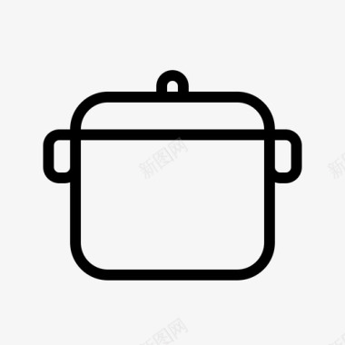 锅烹饪厨房图标图标