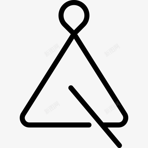 三角形乐器音乐图标svg_新图网 https://ixintu.com 三角形 乐器 音乐