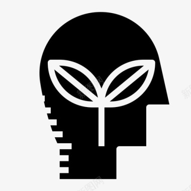 思考生态植物图标图标