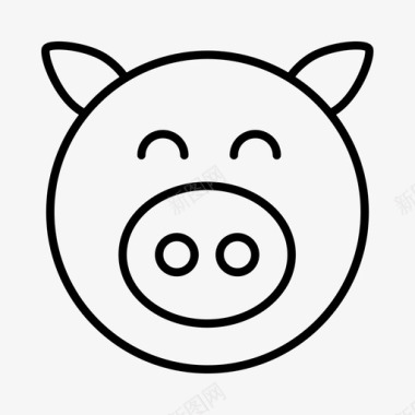猪动物牛图标图标