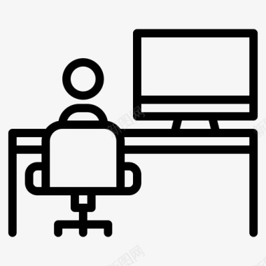 工作计算机办公桌图标图标