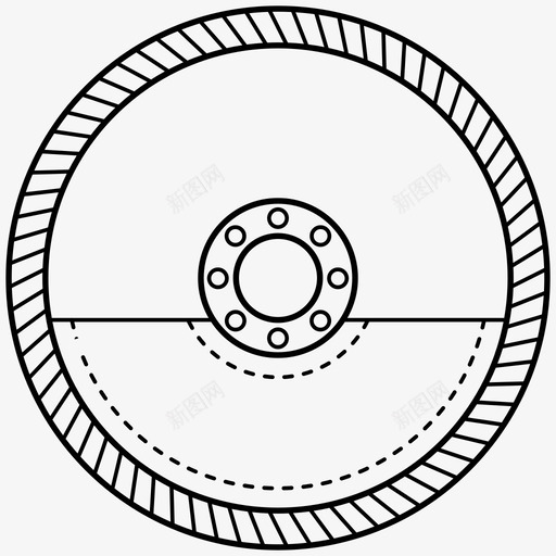 磨削切割盘角度研磨机图标svg_新图网 https://ixintu.com 研磨机 磨削切割盘 角度