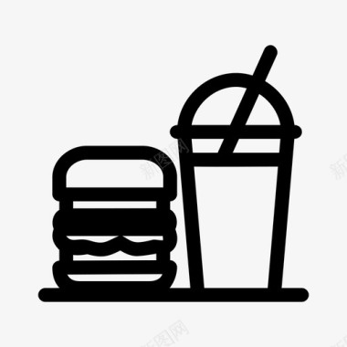 食物汉堡餐厅图标图标