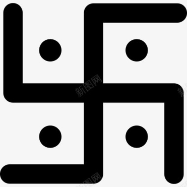 印度教的十字记号形状印度教图标图标