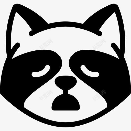 累了表情情绪图标svg_新图网 https://ixintu.com 情绪 感觉 浣熊 浣熊表情线 累了 表情