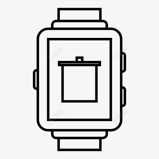 垃圾桶删除设备图标svg_新图网 https://ixintu.com 删除 垃圾桶 手表 技术 智能手表 设备