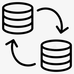 大型服务器存储数据中心数据库图标高清图片