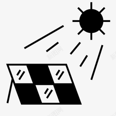 太阳能电池充电图标图标