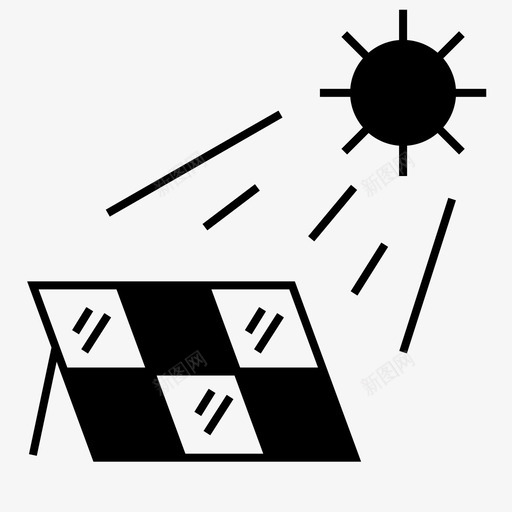 太阳能电池充电图标svg_新图网 https://ixintu.com 充电 太阳能 太阳能板 电池 能源