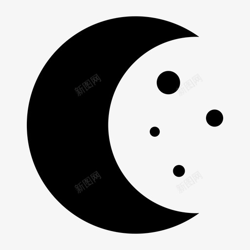 月亮夜晚行星图标svg_新图网 https://ixintu.com 夜晚 天空 太空 星星 月亮 行星